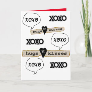Valentinstag Grußkarte Xoxo Herzen Feiertagskarte