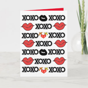 Valentinstag Grußkarte Xoxo Herzen Feiertagskarte