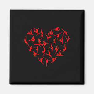 Valentinstag Gym Motivierend Gymnastik Herz Magnet