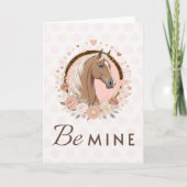 Valentinstag-Haflinger-Pferd  Feiertagskarte (Vorderseite)