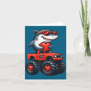 Valentinstag-Hai-Fahrzeug-Design Karte