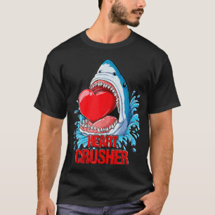 Valentinstag Hai Kinder Jungen Mädchen Hai an Bord T-Shirt