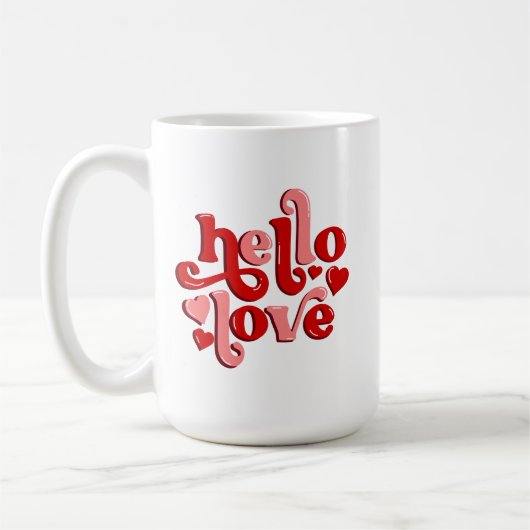 Valentinstag Hallo Liebe Kaffeetasse (Links)