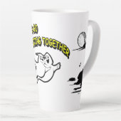 Valentinstag Halloween Ghosting Latte Tasse (Rechte Ecke)