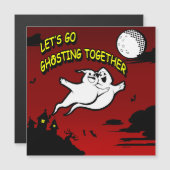Valentinstag Halloween Ghosting Magnetkarte (Vorne/Hinten)