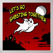 Valentinstag Halloween Ghosting zusammen Poster (Vorne)