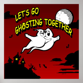 Valentinstag Halloween Ghosting zusammen Poster