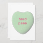 Valentinstag harte Pass Herz Bonbons lustig Einladung (Vorne/Hinten)