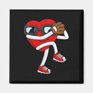Valentinstag Heart Baseball Pitcher Fun Boys Gir Magnet