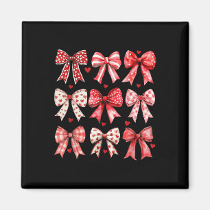 Valentinstag Heart Coquette Bow Retro Valentine Magnet