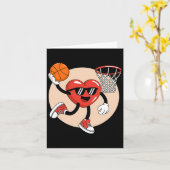 Valentinstag Heart Dunking Basketball 2 Karte (Gelbe Blume)
