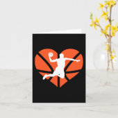 Valentinstag Heart Dunking Basketball Boys Girls Karte (Gelbe Blume)