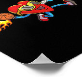 Valentinstag Heart Dunking Basketball Boys Girls Poster (Ecke)