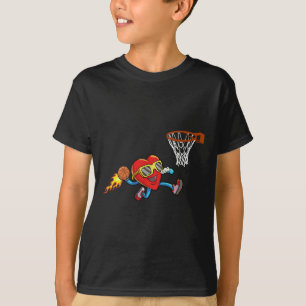 Valentinstag Heart Dunking Basketball Boys Girls T-Shirt