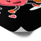 Valentinstag Heart Dunking Basketball Spielercoa Poster (Ecke)