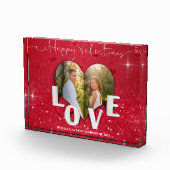 Valentinstag Heart Foto Red Glitzer Foto Block (Rechts)