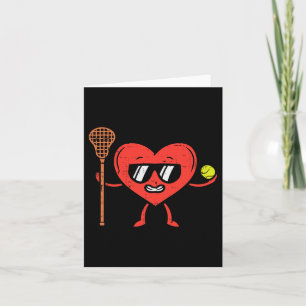 Valentinstag Heart Lacrosse Funny Lax Sportler Karte