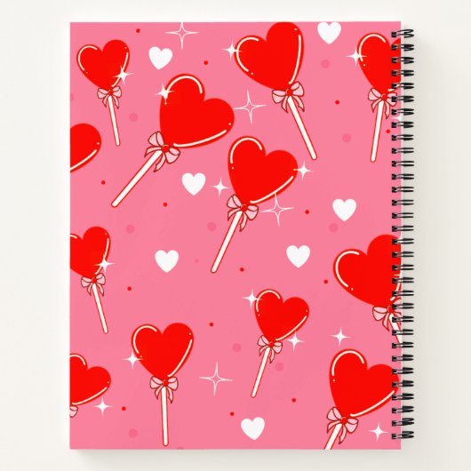 Valentinstag Heart Notebook Notizblock (Rückseite)