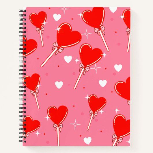 Valentinstag Heart Notebook Notizblock (Vorderseite)