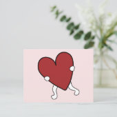 Valentinstag Heart Postkarte (Stehend Vorderseite)