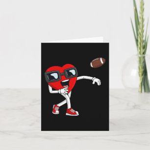 Valentinstag Heart Quarterback Football Boys Kind Karte