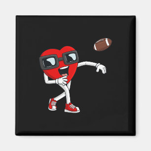 Valentinstag Heart Quarterback Football Boys Kind Magnet