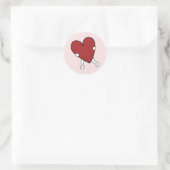 Valentinstag Heart Runder Aufkleber (Tasche)