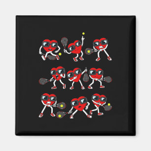 Valentinstag Heart Tennis Player Fun Boys Girls Magnet