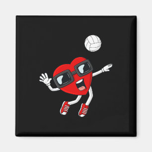Valentinstag Heart Volleyball Fun Boys Girls Kind Magnet