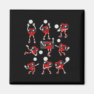 Valentinstag Heart Volleyball Player Fun Boys Gi Magnet