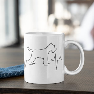 Valentinstag Heartbeat Miniatur Schnauzer Name Kaffeetasse