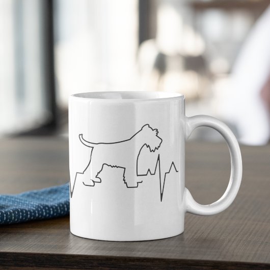 Valentinstag Heartbeat Miniatur Schnauzer Name Kaffeetasse