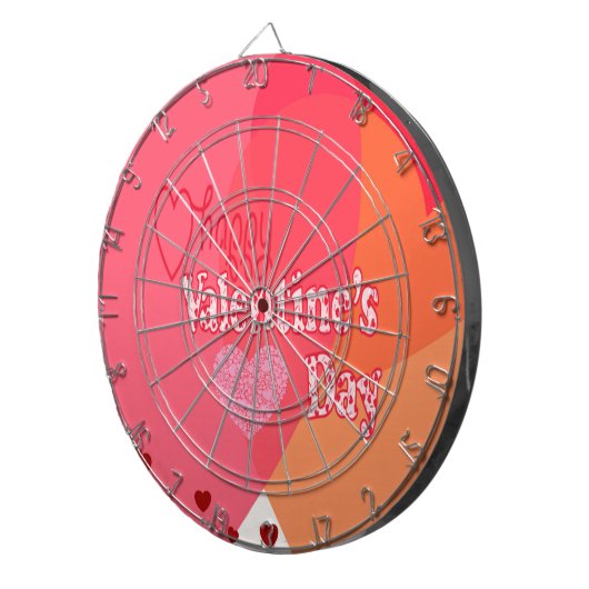Valentinstag Hearts Dartscheibe (Vorderseite rechts)