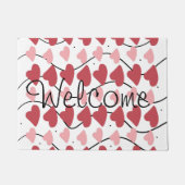 Valentinstag Hearts Doodle Scribbles Fußmatte (Vorderseite)