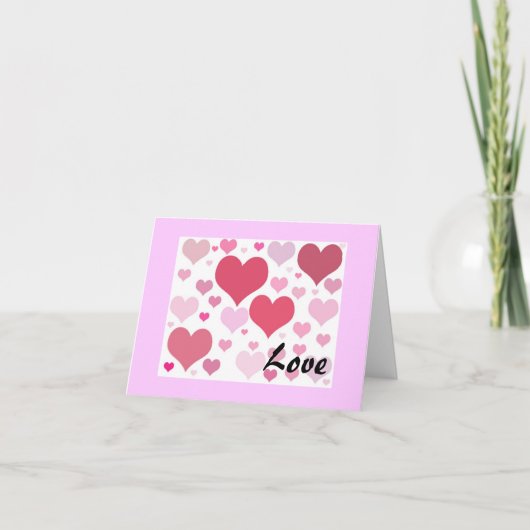 Valentinstag Hearts Feiertagskarte (Vorderseite)