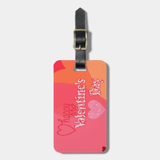 Valentinstag Hearts Gepäckanhänger (Vorderseite vertikal)