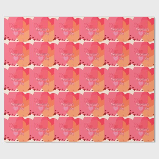 Valentinstag Hearts Geschenkpapier (Flach)