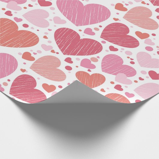 Valentinstag Hearts Geschenkpapier (Ecke)