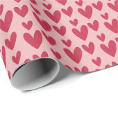 Valentinstag Hearts Geschenkpapier (Rolleneckpunkt)