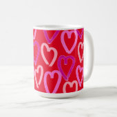 Valentinstag Hearts Kaffeetasse (VorderseiteRechts)