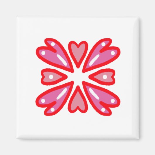 Valentinstag Hearts Magnet (Vorne)