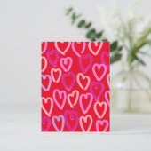 Valentinstag Hearts Postkarte (Stehend Vorderseite)