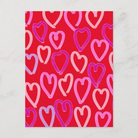 Valentinstag Hearts Postkarte (Vorderseite)