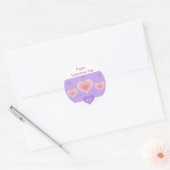 Valentinstag Hearts Runder Aufkleber (Umschlag)