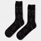 Valentinstag Hearts Scribbles Socken (Linkes Detail)