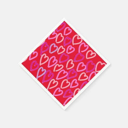 Valentinstag Hearts Serviette (Ecke)