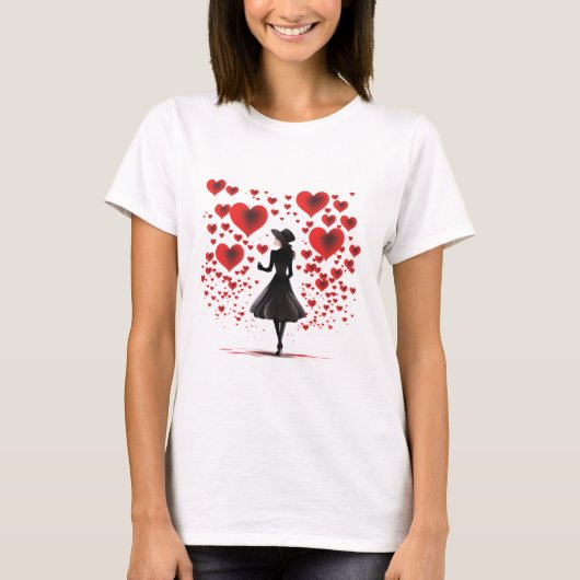Valentinstag Hearts T-Shirt (Vorderseite)
