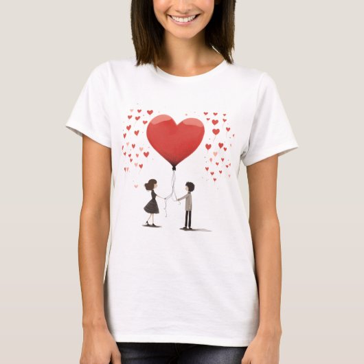 Valentinstag Hearts T-Shirt (Vorderseite)