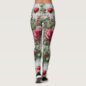 Valentinstag Hearts und Rose Leggings (Rückseite)