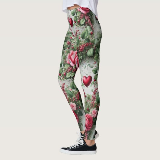 Valentinstag Hearts und Rose Leggings (Links)